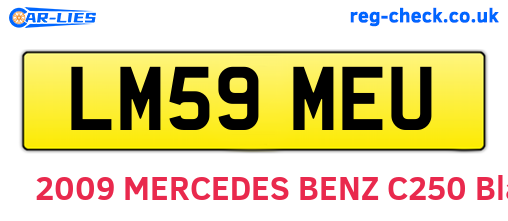 LM59MEU are the vehicle registration plates.