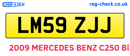 LM59ZJJ are the vehicle registration plates.