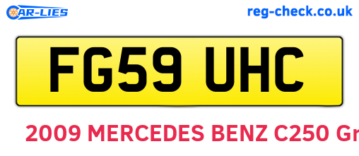 FG59UHC are the vehicle registration plates.