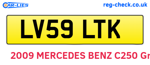 LV59LTK are the vehicle registration plates.