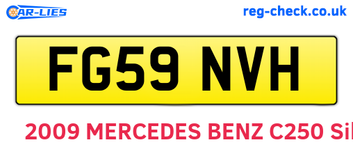FG59NVH are the vehicle registration plates.