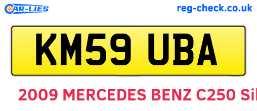 KM59UBA are the vehicle registration plates.