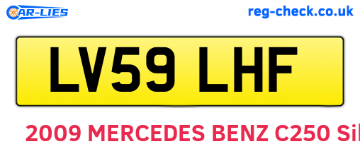 LV59LHF are the vehicle registration plates.
