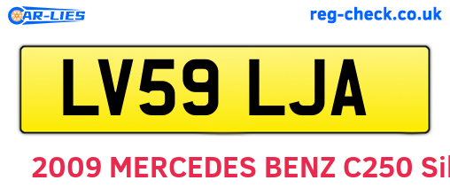 LV59LJA are the vehicle registration plates.