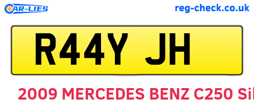 R44YJH are the vehicle registration plates.