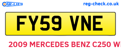 FY59VNE are the vehicle registration plates.