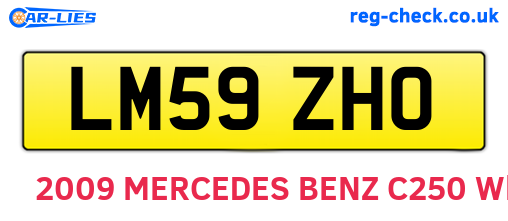 LM59ZHO are the vehicle registration plates.