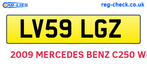 LV59LGZ are the vehicle registration plates.