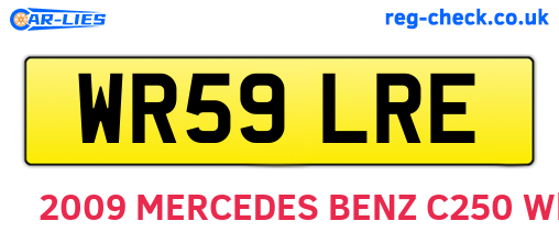 WR59LRE are the vehicle registration plates.