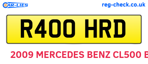 R400HRD are the vehicle registration plates.