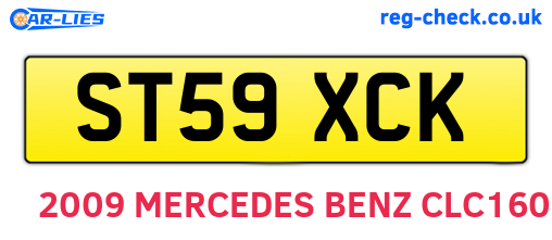 ST59XCK are the vehicle registration plates.
