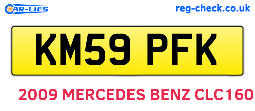 KM59PFK are the vehicle registration plates.