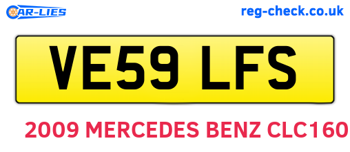 VE59LFS are the vehicle registration plates.