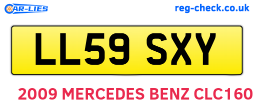 LL59SXY are the vehicle registration plates.