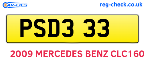 PSD333 are the vehicle registration plates.