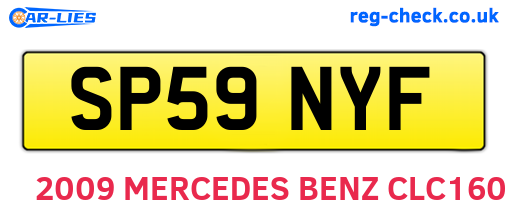 SP59NYF are the vehicle registration plates.