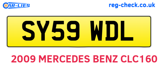 SY59WDL are the vehicle registration plates.
