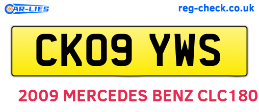 CK09YWS are the vehicle registration plates.