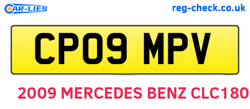 CP09MPV are the vehicle registration plates.
