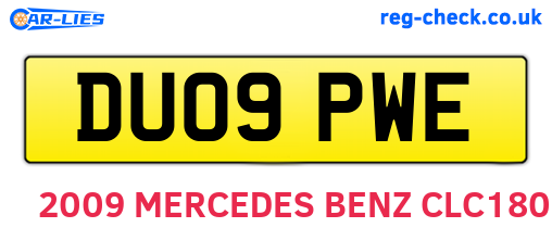 DU09PWE are the vehicle registration plates.