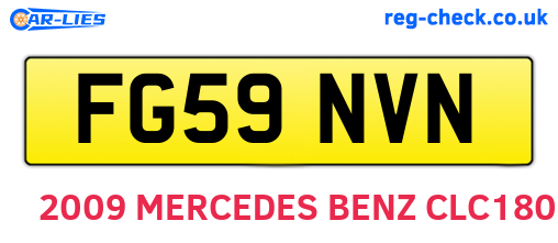 FG59NVN are the vehicle registration plates.