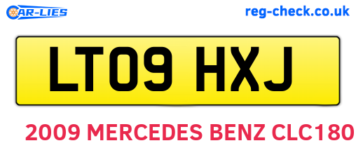LT09HXJ are the vehicle registration plates.