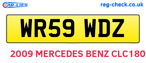 WR59WDZ are the vehicle registration plates.
