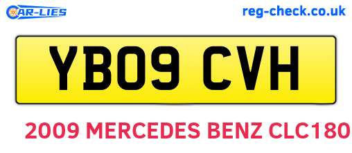 YB09CVH are the vehicle registration plates.