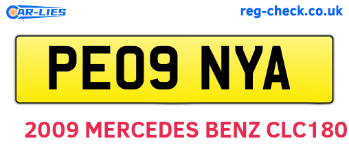 PE09NYA are the vehicle registration plates.
