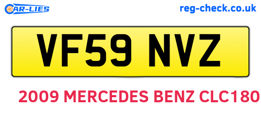 VF59NVZ are the vehicle registration plates.