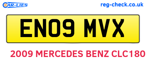 EN09MVX are the vehicle registration plates.