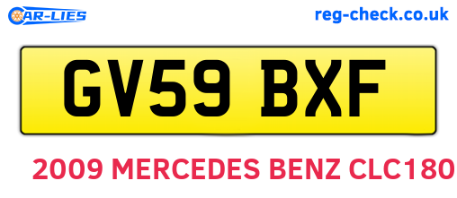 GV59BXF are the vehicle registration plates.