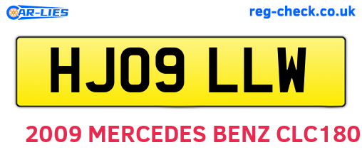 HJ09LLW are the vehicle registration plates.