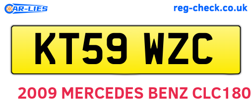 KT59WZC are the vehicle registration plates.