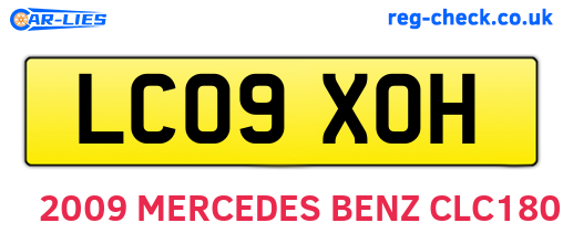 LC09XOH are the vehicle registration plates.
