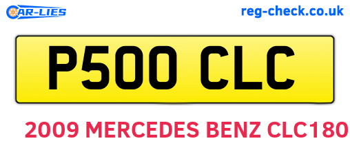 P500CLC are the vehicle registration plates.