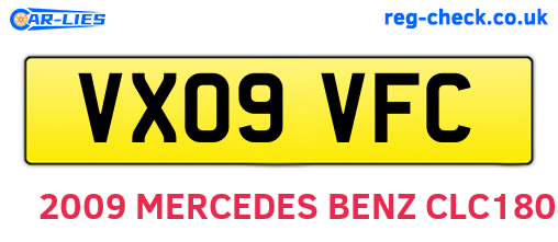 VX09VFC are the vehicle registration plates.