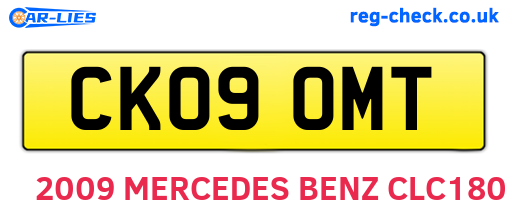 CK09OMT are the vehicle registration plates.