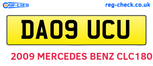 DA09UCU are the vehicle registration plates.