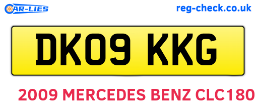 DK09KKG are the vehicle registration plates.