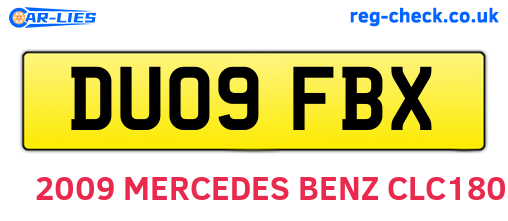 DU09FBX are the vehicle registration plates.
