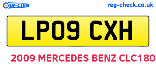 LP09CXH are the vehicle registration plates.