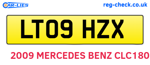 LT09HZX are the vehicle registration plates.