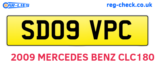 SD09VPC are the vehicle registration plates.