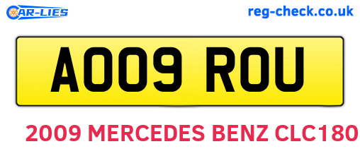 AO09ROU are the vehicle registration plates.