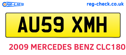 AU59XMH are the vehicle registration plates.