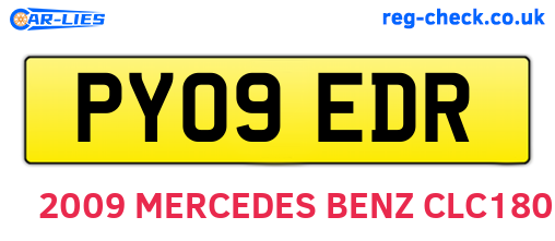PY09EDR are the vehicle registration plates.
