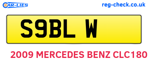 S9BLW are the vehicle registration plates.