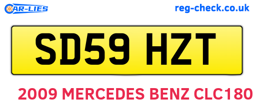 SD59HZT are the vehicle registration plates.