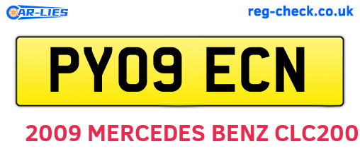PY09ECN are the vehicle registration plates.